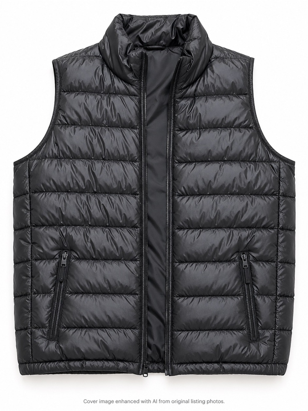 GAP Black Quilted Puffer Vest XL-Maternity-Zip Front